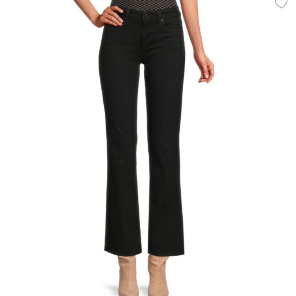 Lowrise Sloane Flare Black Paige Jeans